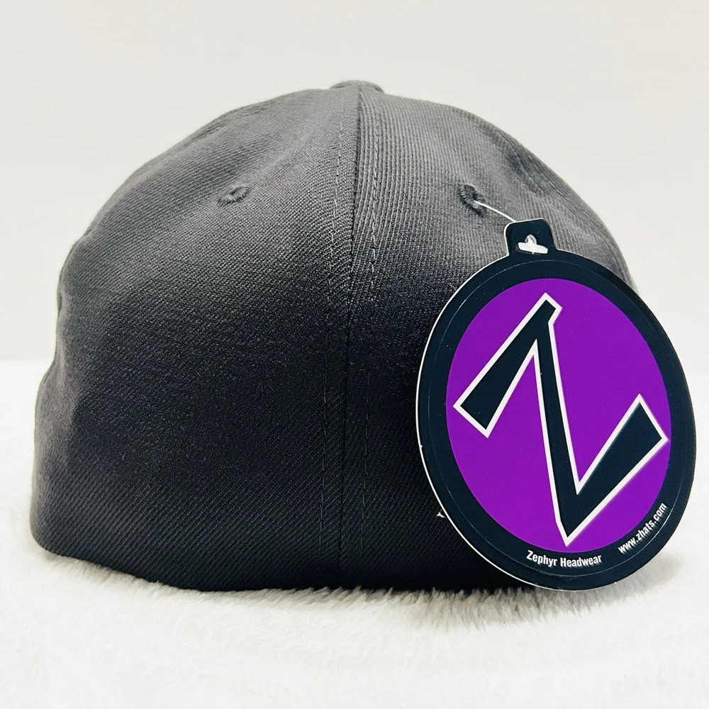 Zephyr Arizona Wildcats Logo Flat Bill Hat Cap Stretch Flex Medium Charcoal NCAA